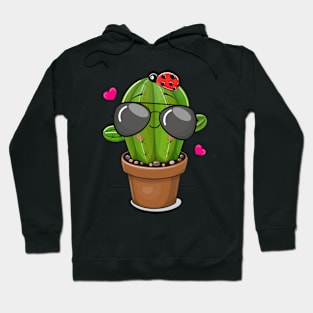 Cool painted cactus with sunglasses Hoodie